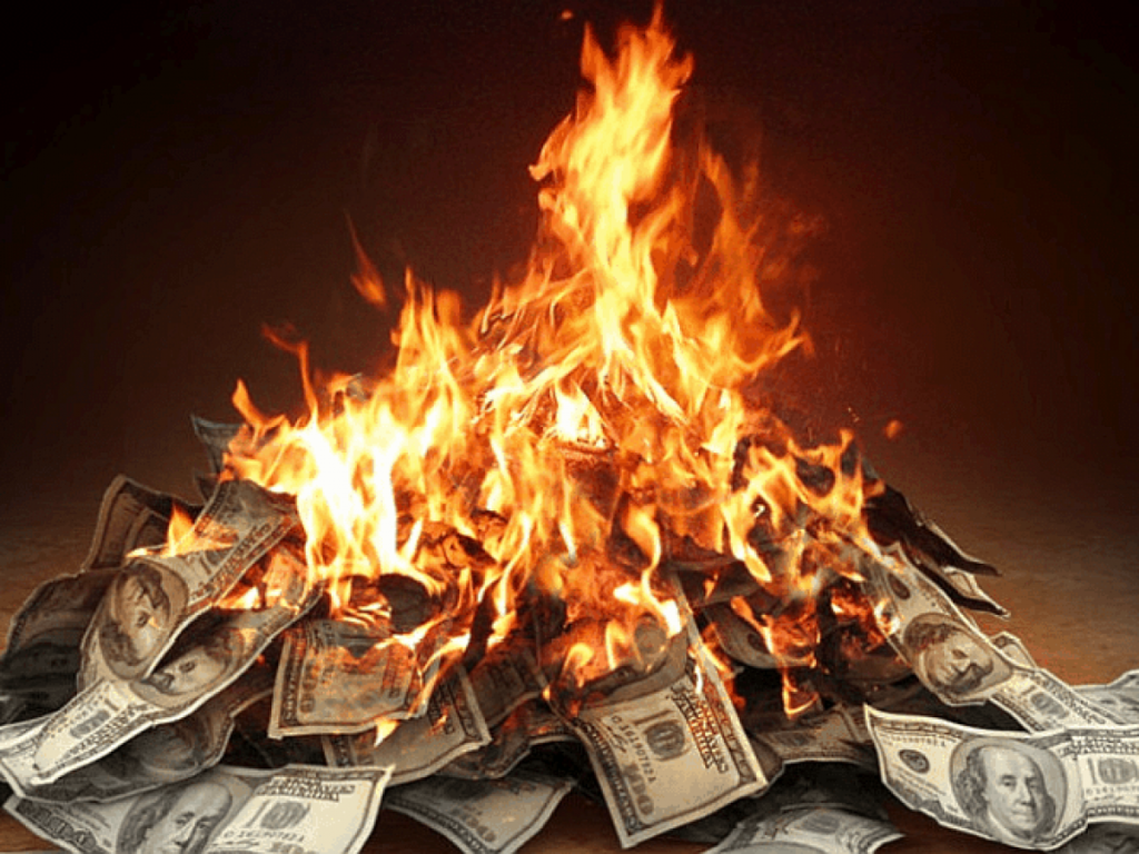 cash burning a hole